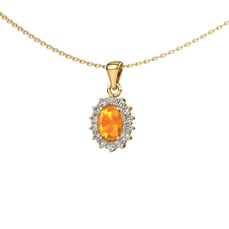 Image of Pendant Margien 585 gold Citrin 7x5 mm