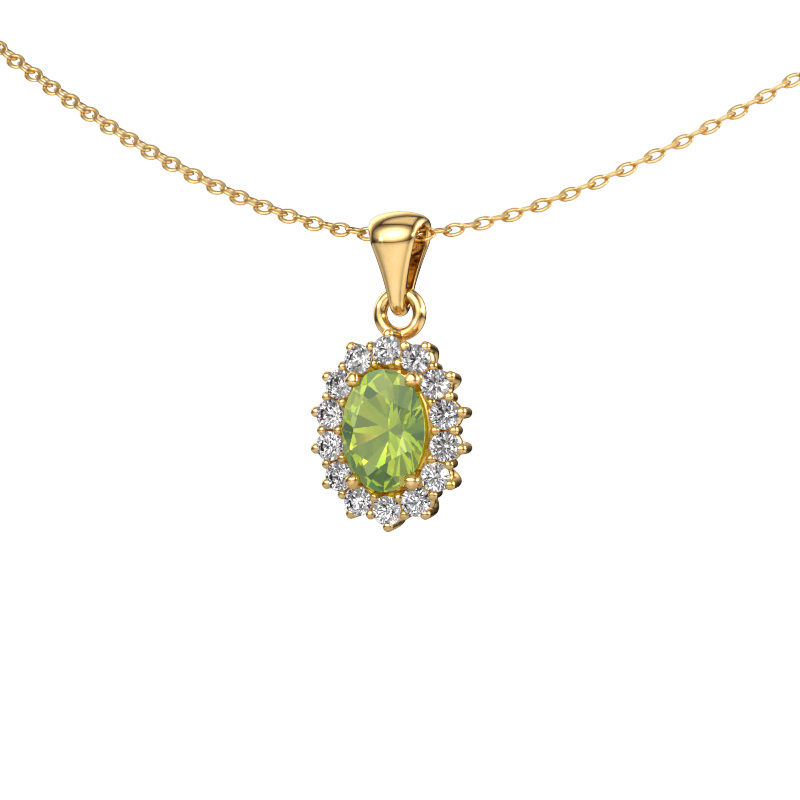 Image of Pendant Margien 585 gold Peridot 7x5 mm