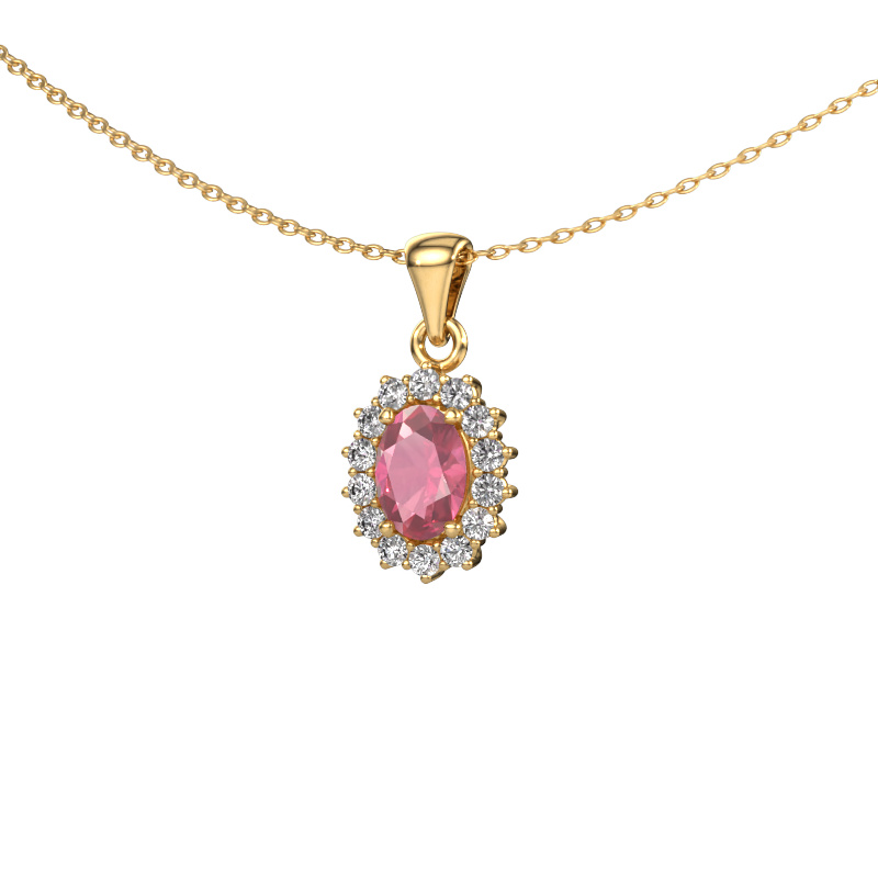 Image of Pendant Margien 585 gold Tourmaline pink 7x5 mm