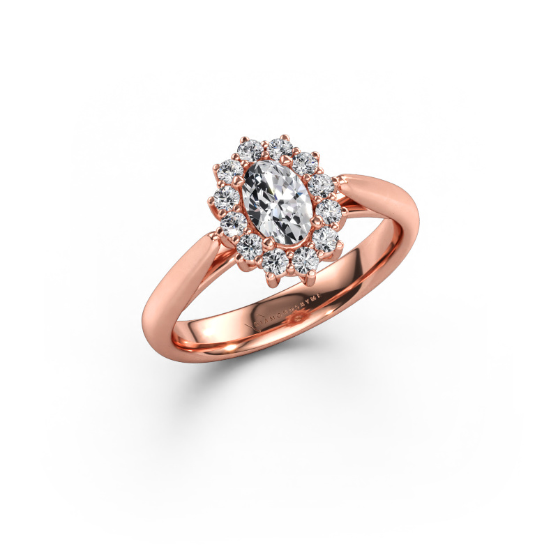 Bild av Förlovningsring Margien 1 585 roséguld Labbodlad diamant 0.64 crt