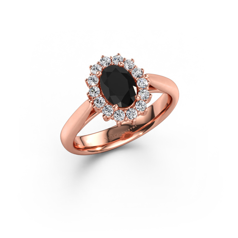 Immagine di Anello di fidanzamento Margien 1 585 oro rosa Diamante nero 1.33 crt