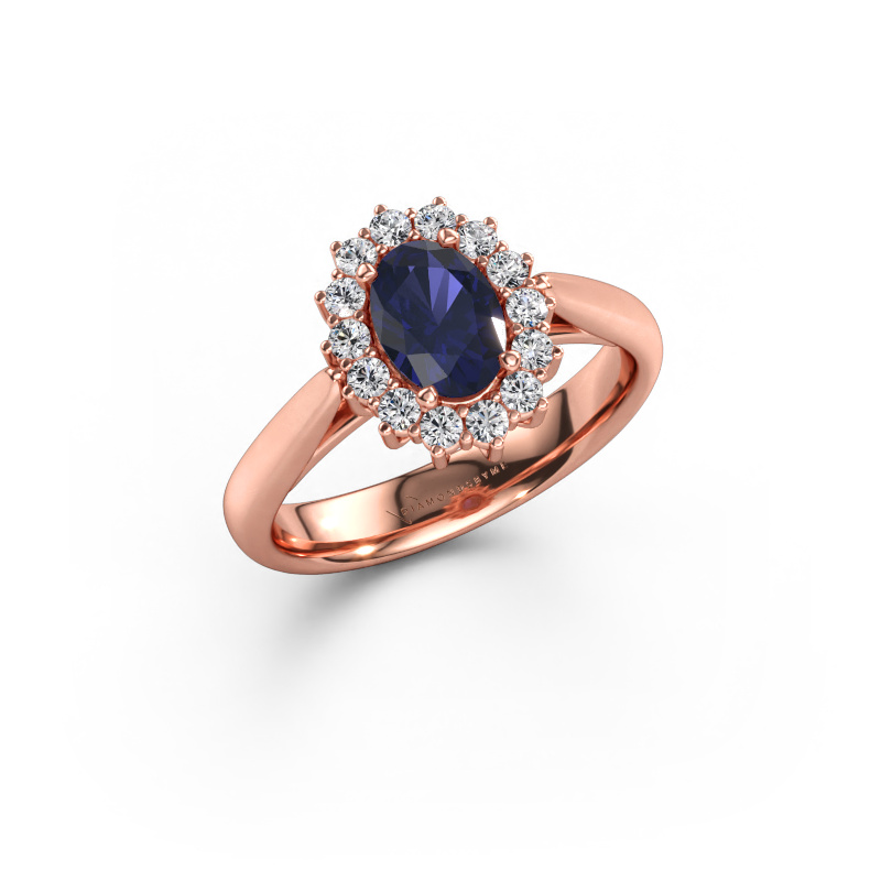 Immagine di Anello di fidanzamento Margien 1 585 oro rosa Zaffiro 7x5 mm