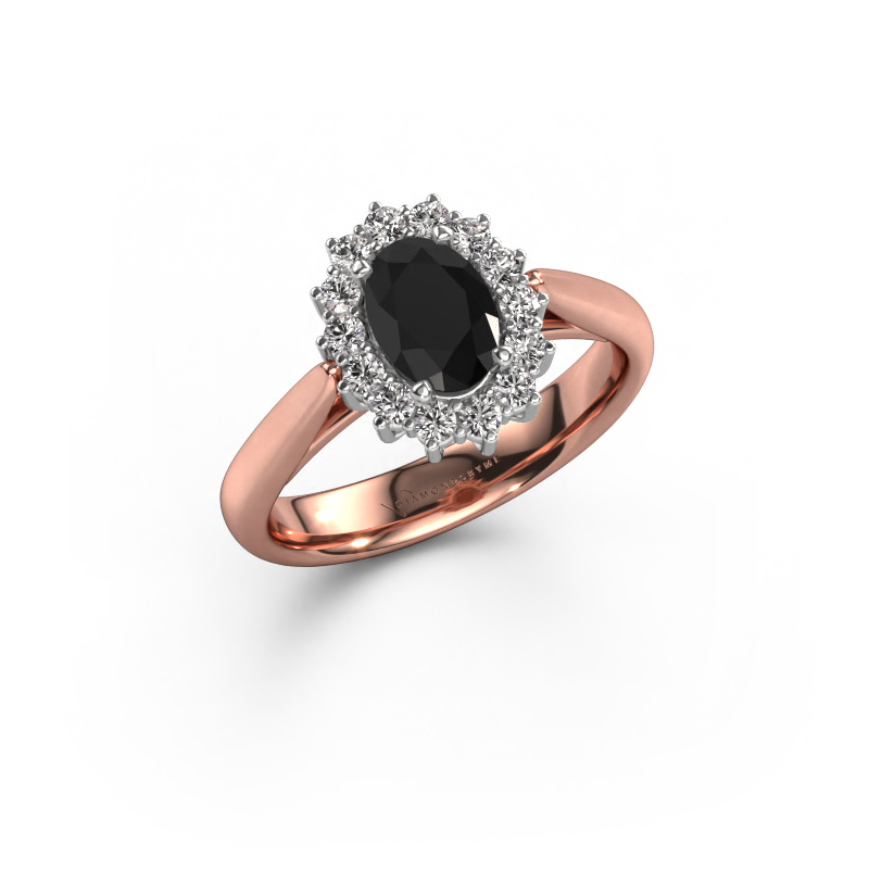 Bild von Verlobungsring Margien 1 585 Roségold Schwarz Diamant 1.33 crt