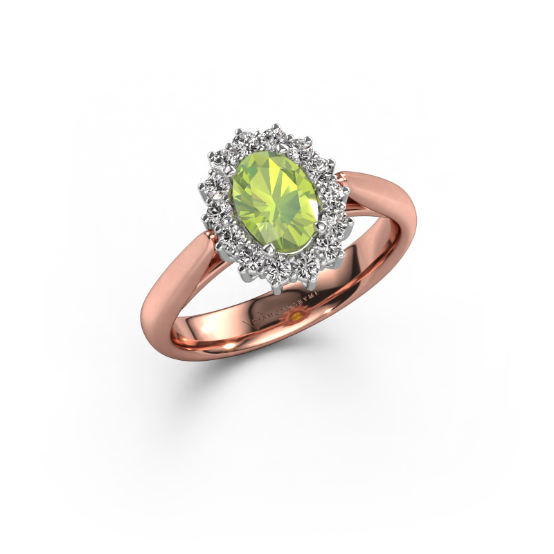 Bild von Verlobungsring Margien 1 585 Roségold Peridot 7x5 mm