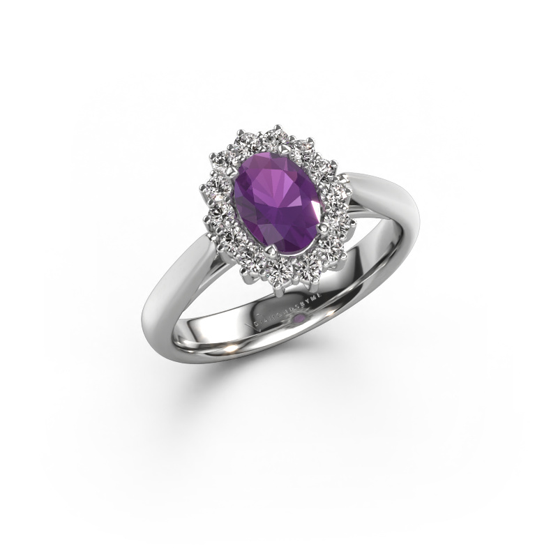 Bild von Verlobungsring Margien 1 585 Weißgold Amethyst 7x5 mm