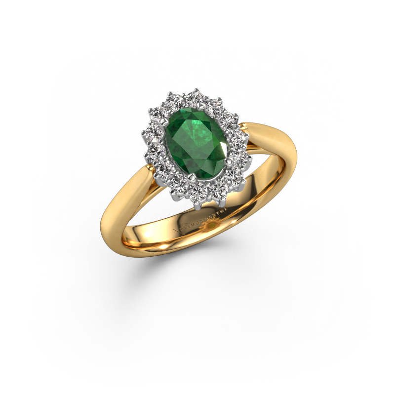 Image of Engagement ring Margien 1 585 gold Emerald 7x5 mm