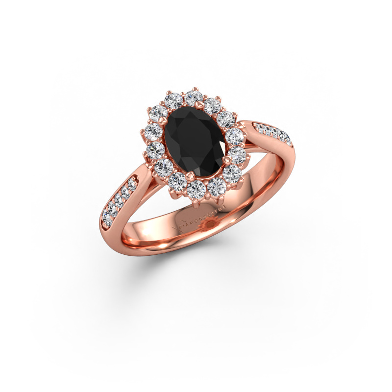 Bild av Förlovningsring Margien 2 585 roséguld Svart diamant 1.465 crt