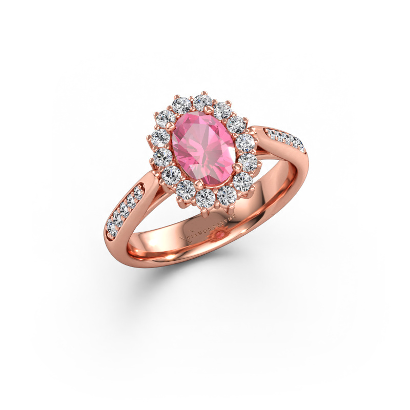 Immagine di Anello di fidanzamento Margien 2 585 oro rosa Zaffiro rosa 7x5 mm