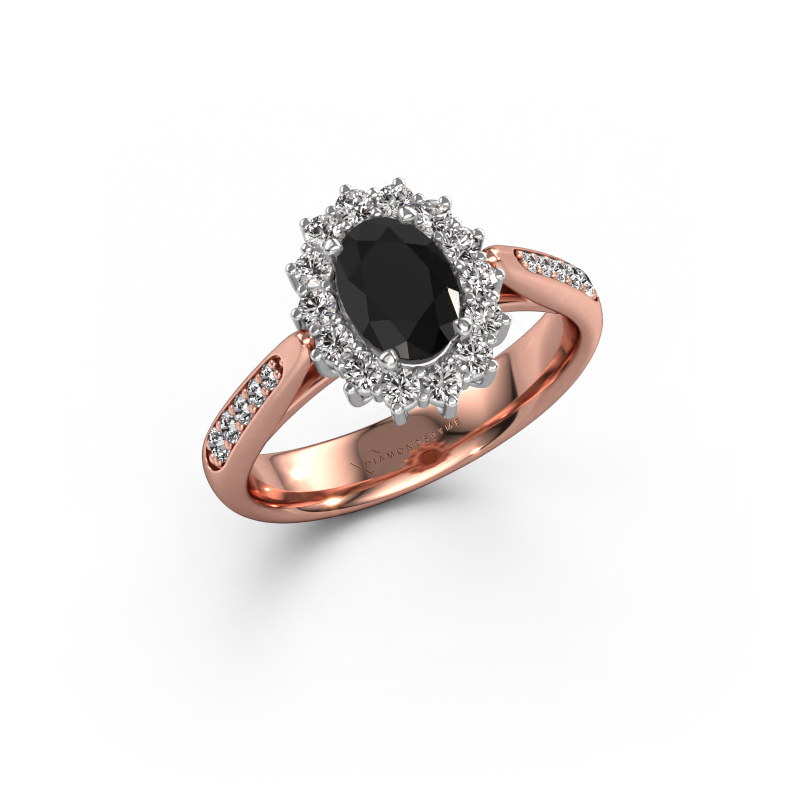 Image of Engagement ring Margien 2 585 rose gold Black diamond 1.465 crt