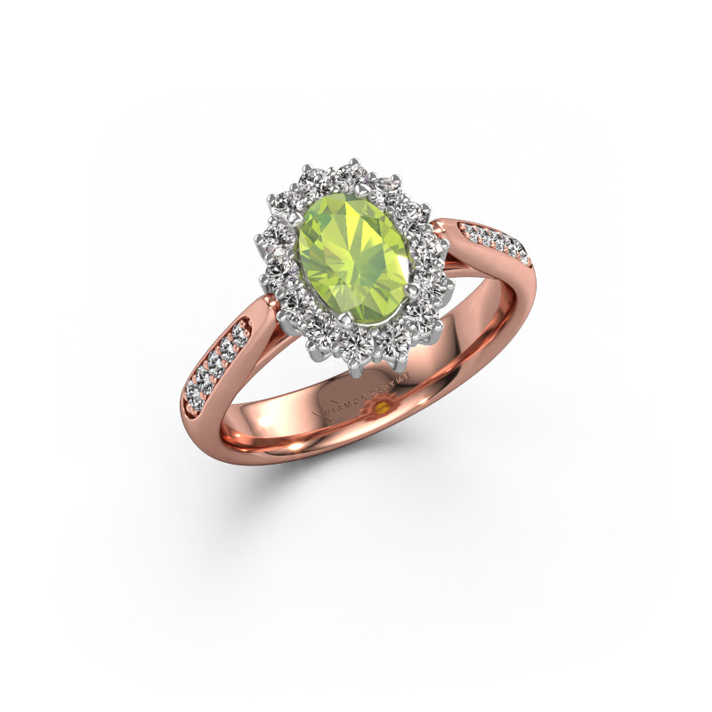 Bild von Verlobungsring Margien 2 585 Roségold Peridot 7x5 mm