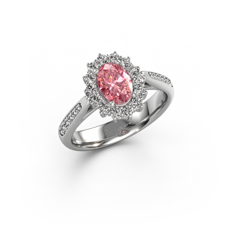 Bild von Verlobungsring Margien 2 585 Weißgold Rosa Labordiamant 7x5 mm