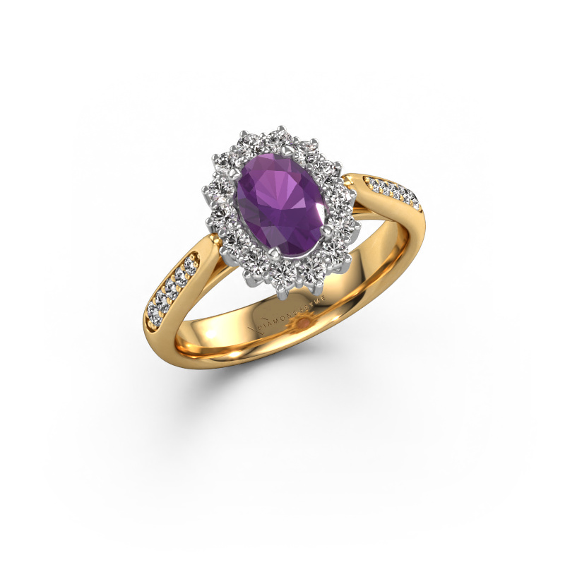 Bild von Verlobungsring Margien 2 585 Gold Amethyst 7x5 mm