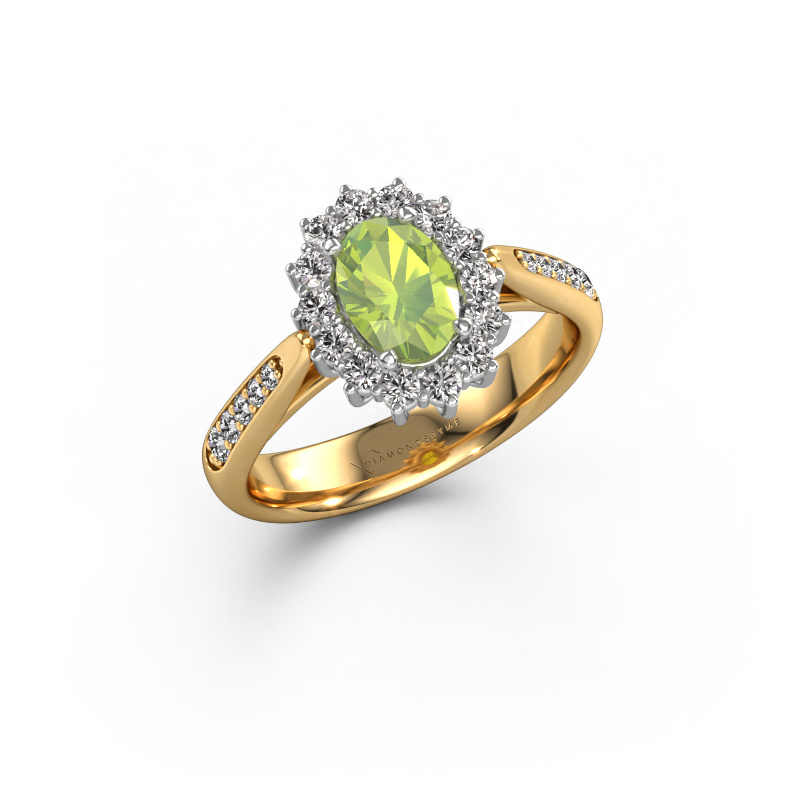 Image of Engagement ring Margien 2 585 gold Peridot 7x5 mm