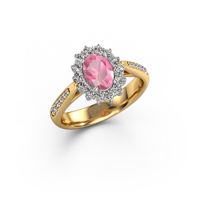 Bild von Verlobungsring Margien 2 585 Gold Pink Saphir 7x5 mm