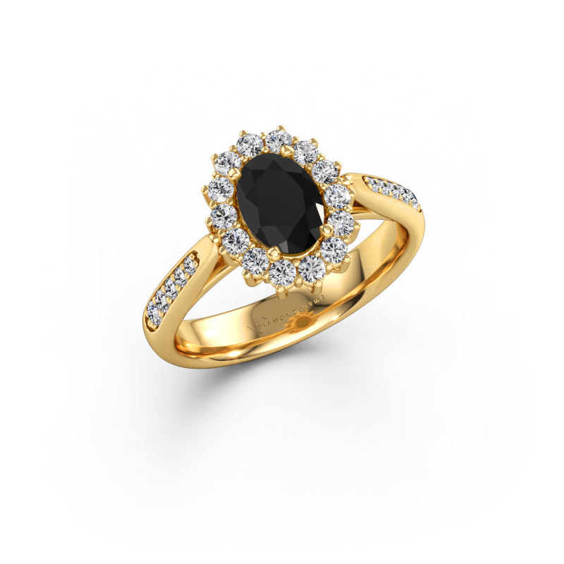 Bild av Förlovningsring Margien 2 585 gult guld Svart diamant 1.465 crt
