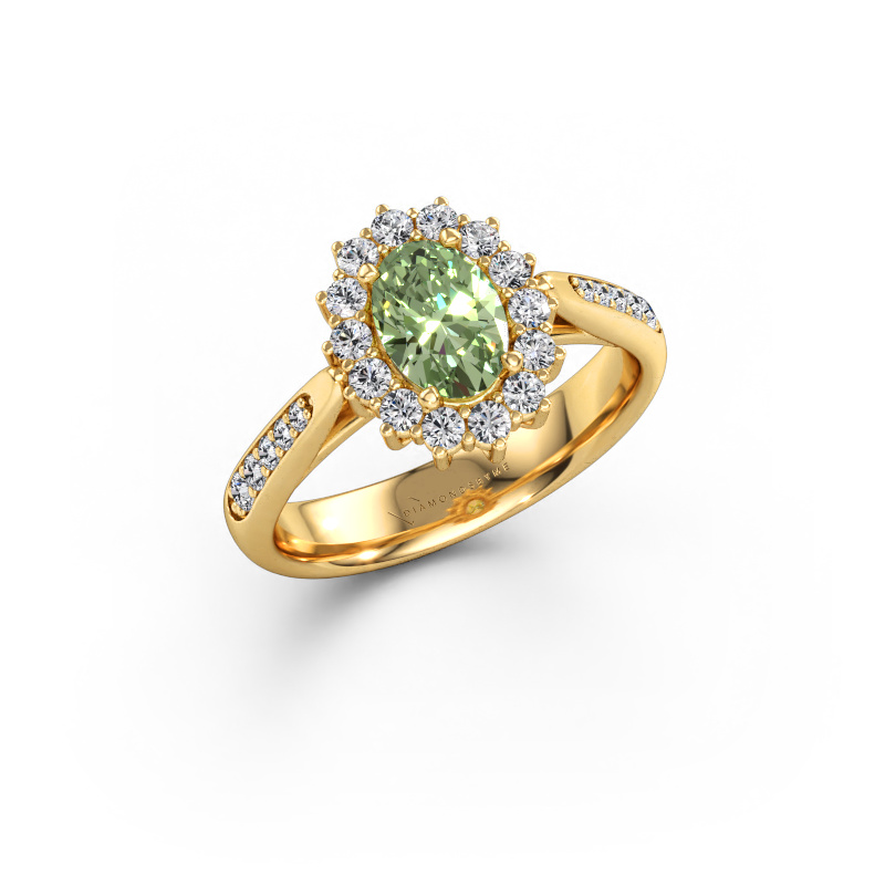 Immagine di Anello di fidanzamento Margien 2 585 oro Diamante lab grown verde 7x5 mm