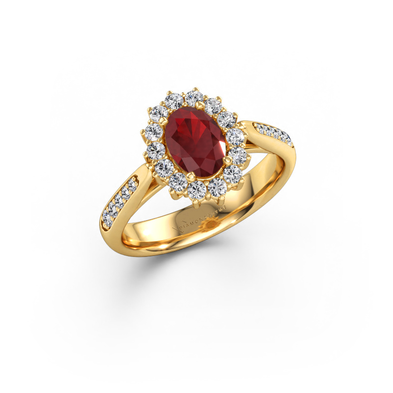 Immagine di Anello di fidanzamento Margien 2 585 oro Rubino 7x5 mm