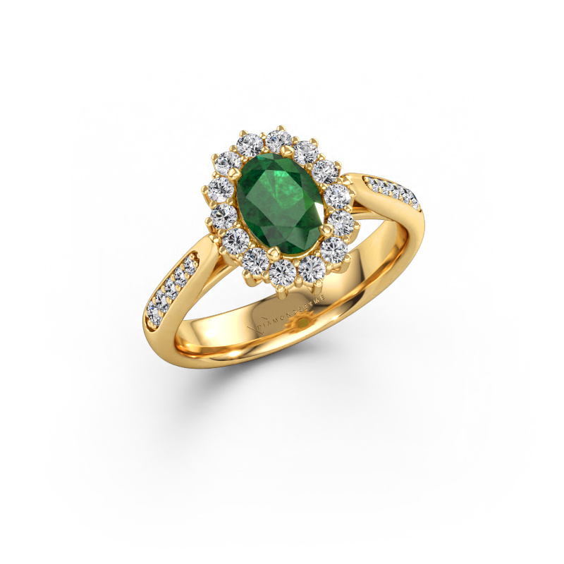 Immagine di Anello di fidanzamento Margien 2 585 oro Smeraldo 7x5 mm