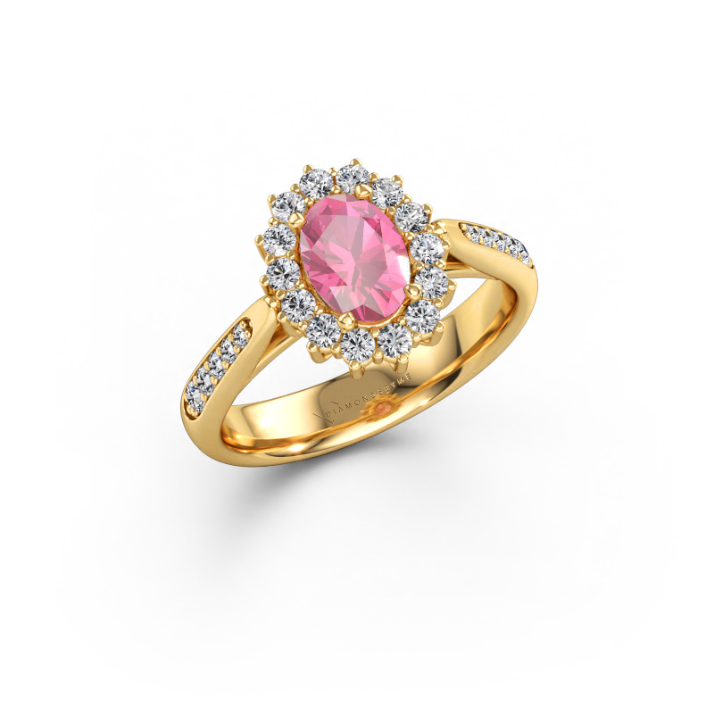 Immagine di Anello di fidanzamento Margien 2 585 oro Zaffiro rosa 7x5 mm