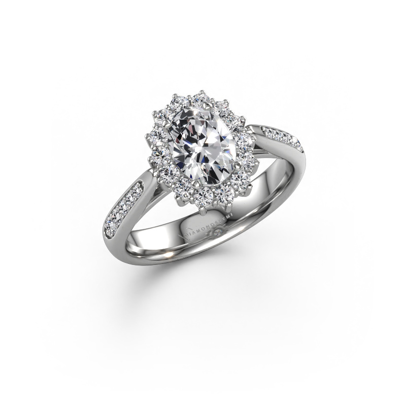 Afbeelding van Verlovingsring Margien 2 585 witgoud Lab-grown diamant 1.215 crt