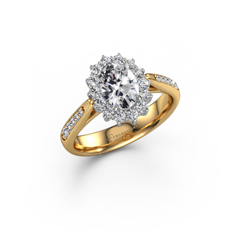 Image de Bague de fiançailles Margien 2 585 or jaune Diamant synthétique 1.215 crt