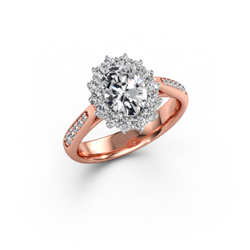 Image of Engagement ring Margien 2 585 rose gold Lab-grown diamond 1.515 crt