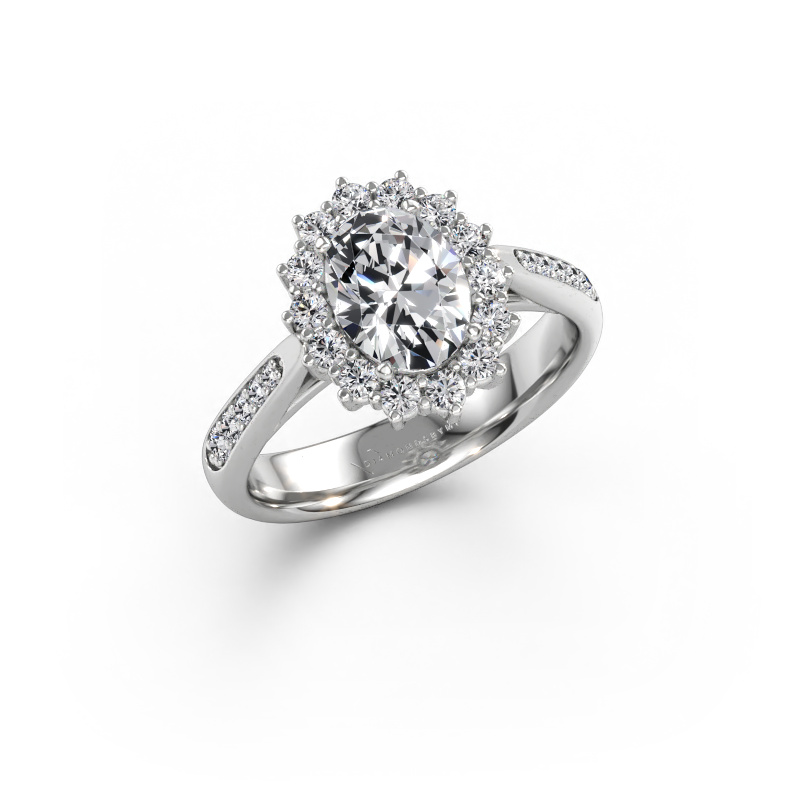 Image of Engagement ring Margien 2 585 white gold Lab-grown diamond 1.515 crt