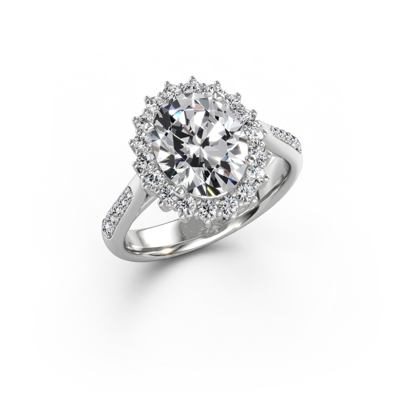 Image of Engagement ring Margien 2 585 white gold Diamond 3.195 crt