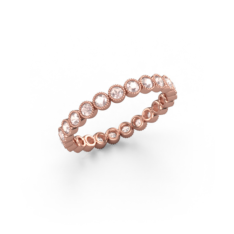 Image of Ring Mariam 0.03 585 rose gold Morganite champagne 2 mm