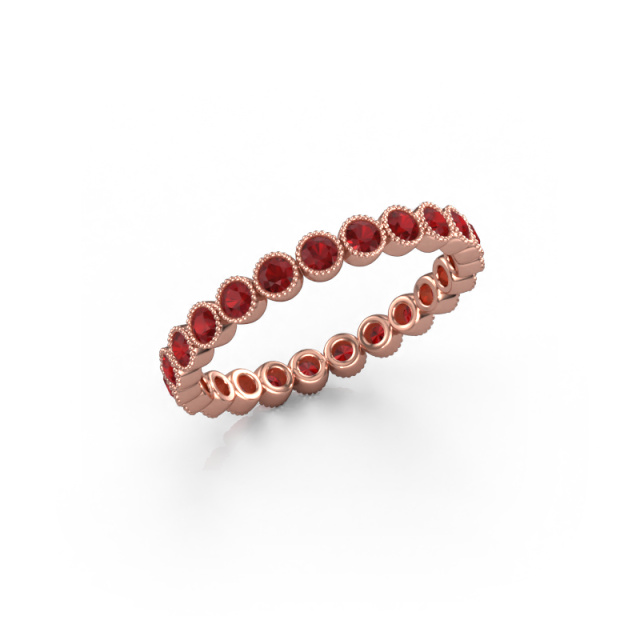 Image of Ring Mariam 0.03 585 rose gold Ruby 2 mm