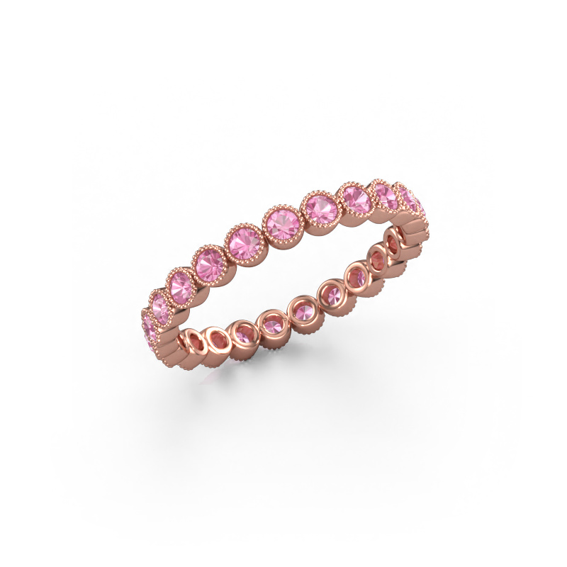 Bild von Ring Mariam 0.03 585 Roségold Pink Saphir 2 mm