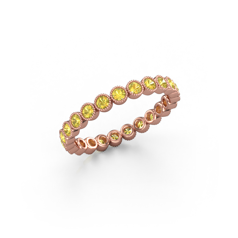 Image of Ring Mariam 0.03 585 rose gold Yellow sapphire 2 mm