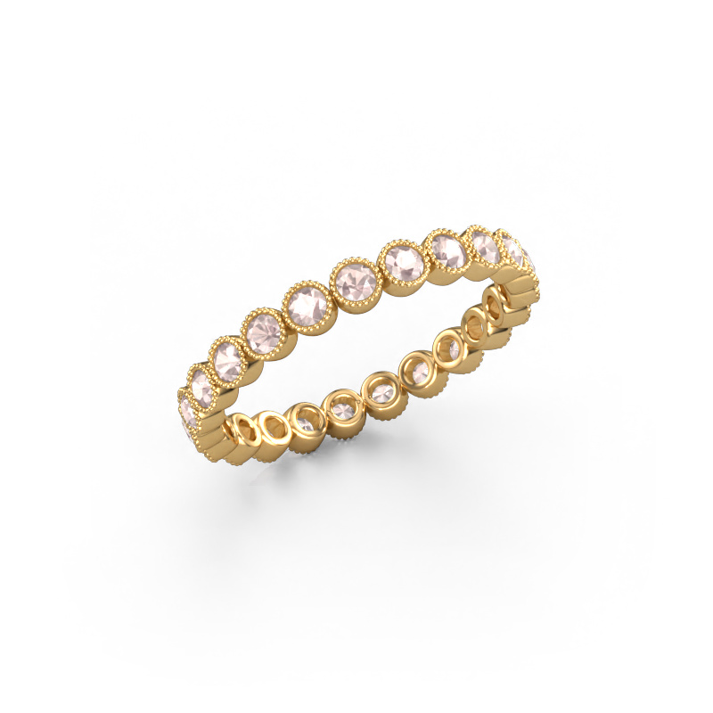 Image of Ring Mariam 0.03 585 gold Morganite champagne 2 mm