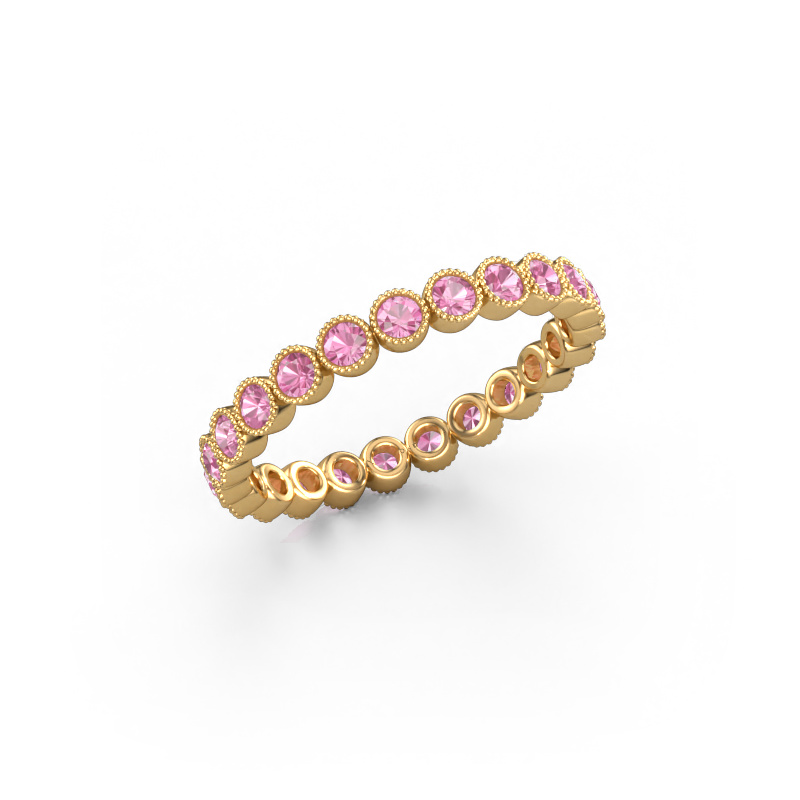 Bild von Ring Mariam 0.03 585 Gold Pink Saphir 2 mm