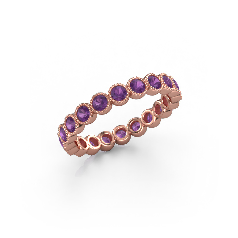 Bild von Ring Mariam 0.05 585 Roségold Amethyst 2.4 mm