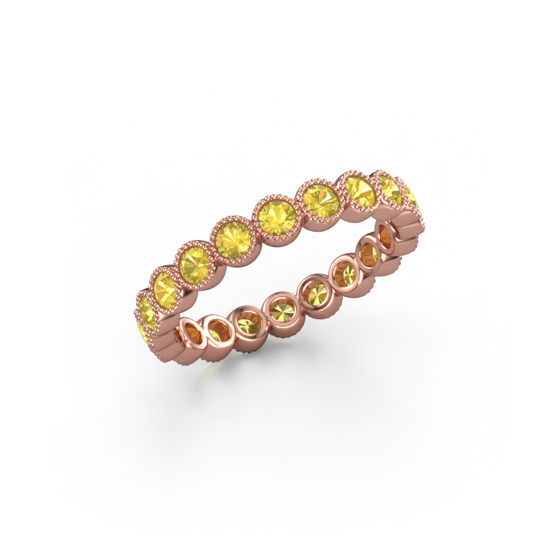 Bild von Ring Mariam 0.05 585 Roségold Gelb Saphir 2.4 mm