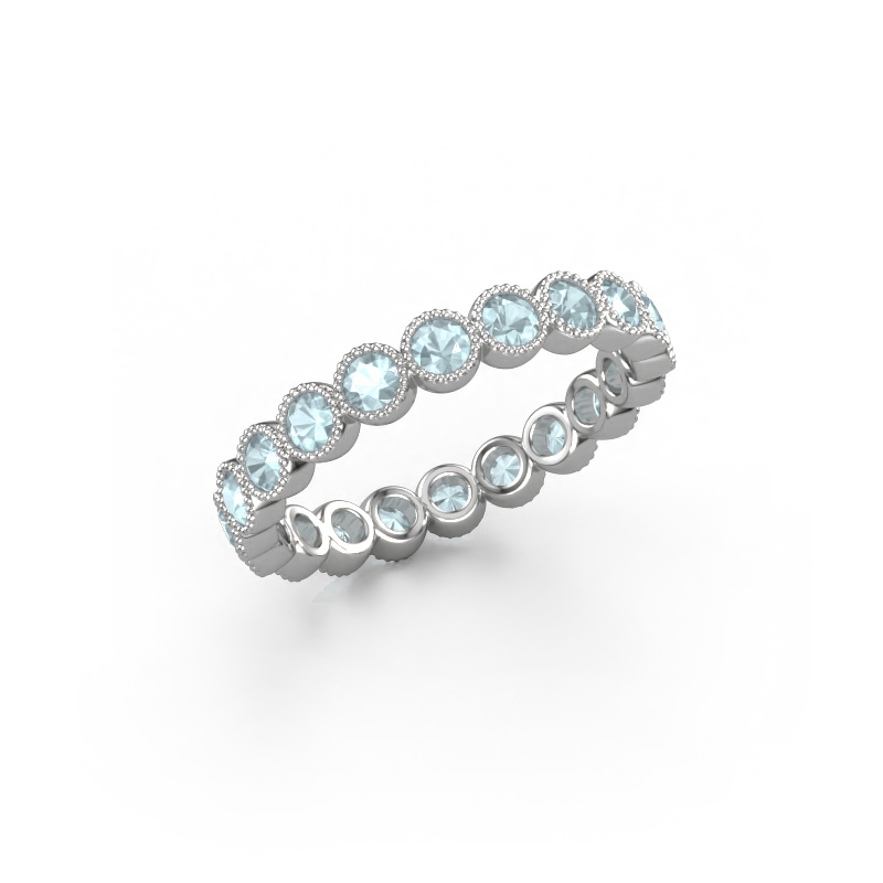 Bild von Ring Mariam 0.05 950 Platin Aquamarin 2.4 mm