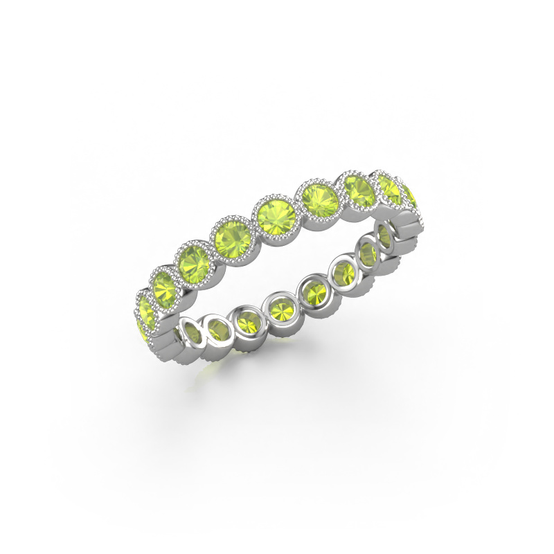 Image of Ring Mariam 0.05 950 platinum Peridot 2.4 mm