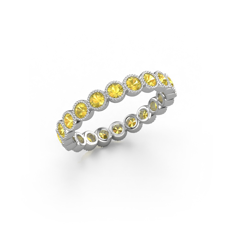 Image of Ring Mariam 0.05 950 platinum Yellow sapphire 2.4 mm