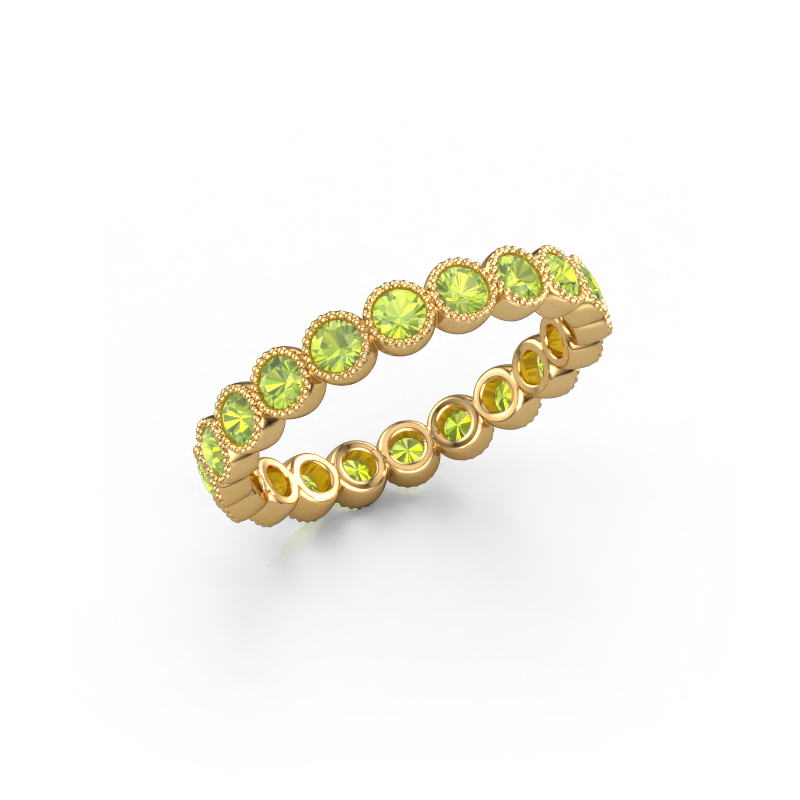 Image of Ring Mariam 0.05 585 gold Peridot 2.4 mm