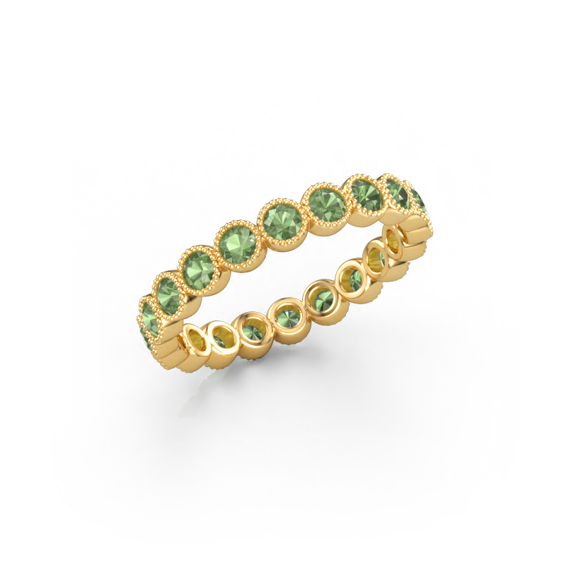 Bild von Ring Mariam 0.05 585 Gold Turmalin grün 2.4 mm