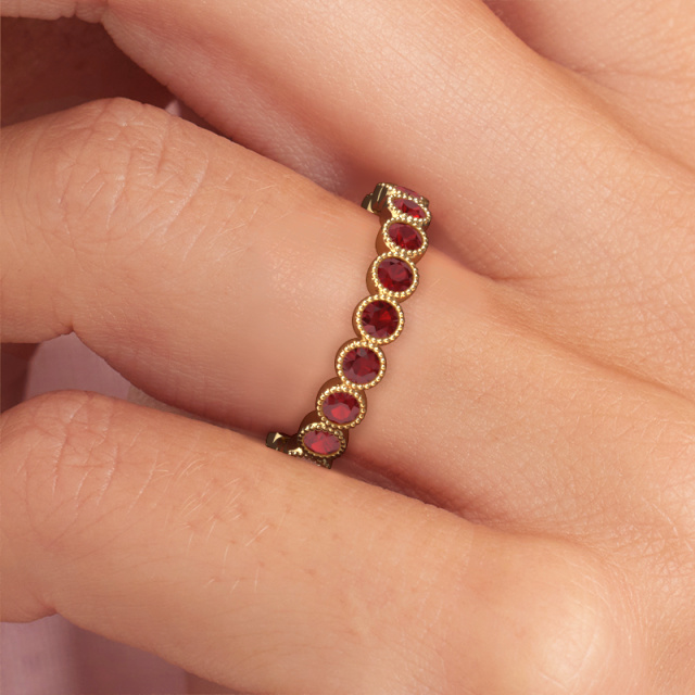 Image of Ring Mariam 0.05 585 gold Ruby 2.4 mm