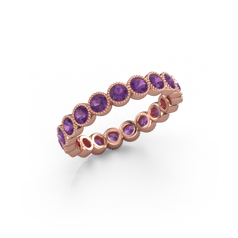 Bild von Ring Mariam 0.07 585 Roségold Amethyst 2.7 mm