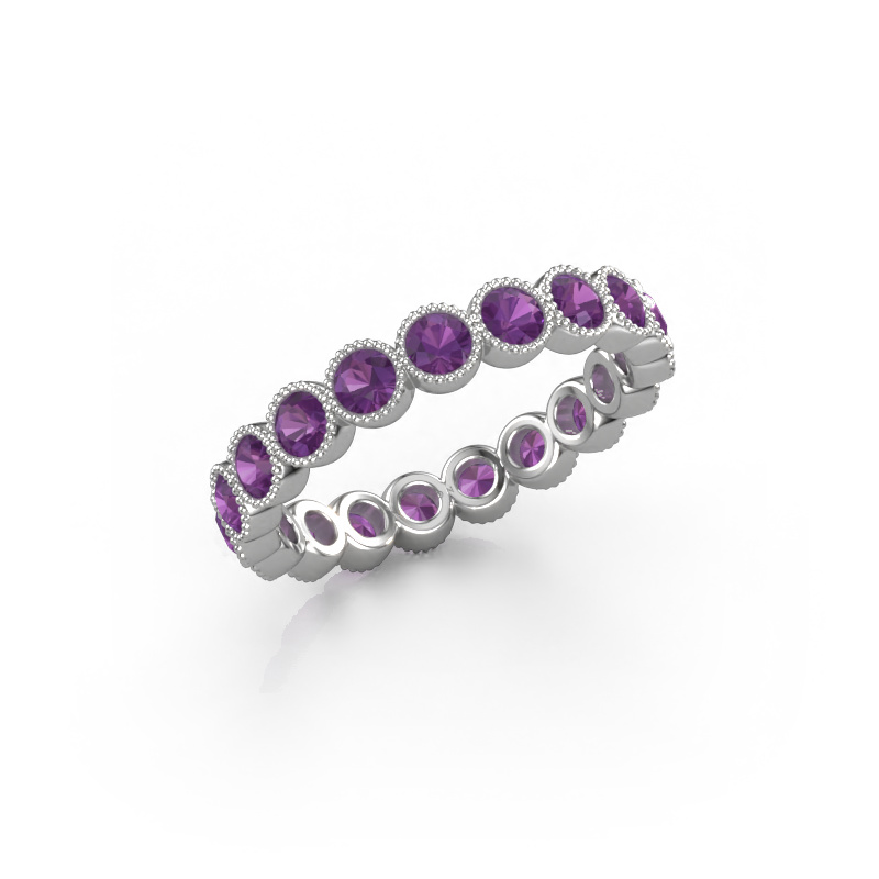 Bild von Ring Mariam 0.07 585 Weißgold Amethyst 2.7 mm