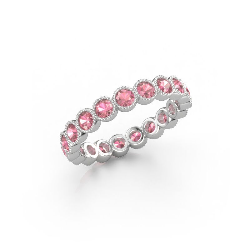 Immagine di Anello Mariam 0.07 950 platino Tormalina rosa 2.7 mm