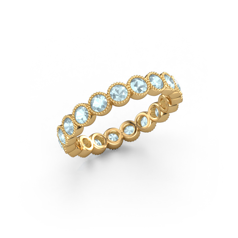 Bild von Ring Mariam 0.07 585 Gold Aquamarin 2.7 mm