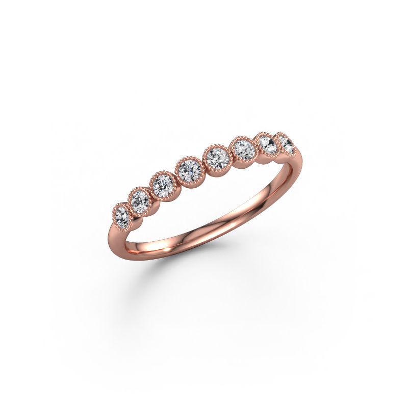 Image of Ring Mariam half 585 rose gold Diamond 0.24 crt