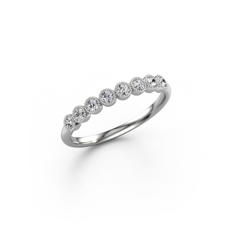 Afbeelding van Ring Mariam half 585 witgoud Diamant 0.24 crt