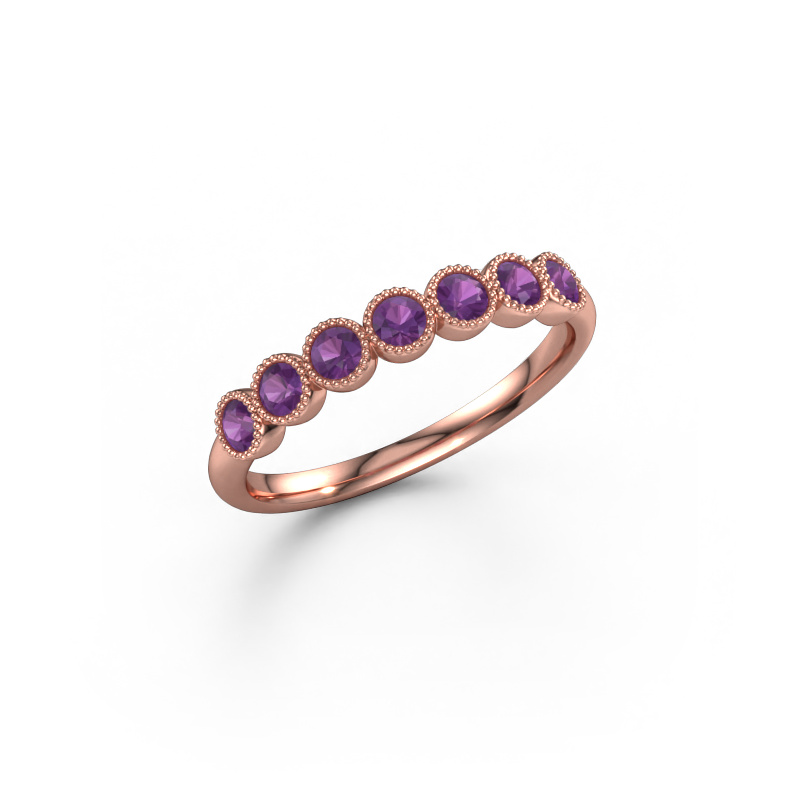 Bild von Ring Mariam half 585 Roségold Amethyst 2.4 mm