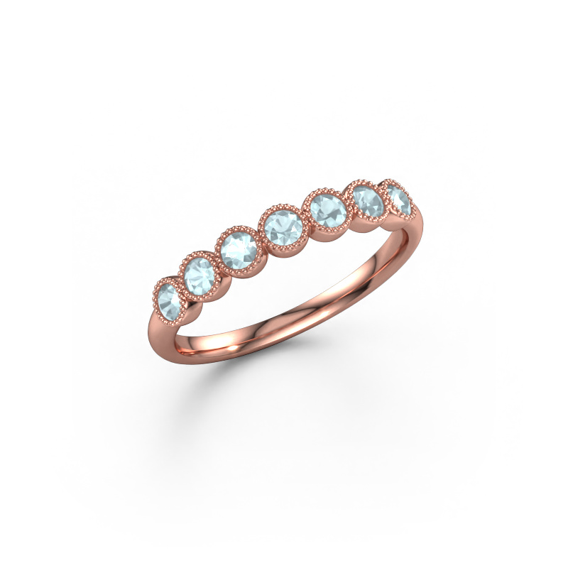 Bild von Ring Mariam half 585 Roségold Aquamarin 2.4 mm